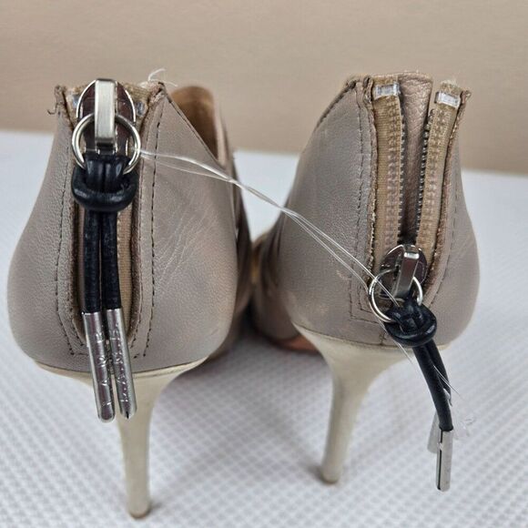 LAMB Gwen Stefani Stiletto Heels Cutouts Womens Size 8 Taupe Beige - Picture 5 of 12